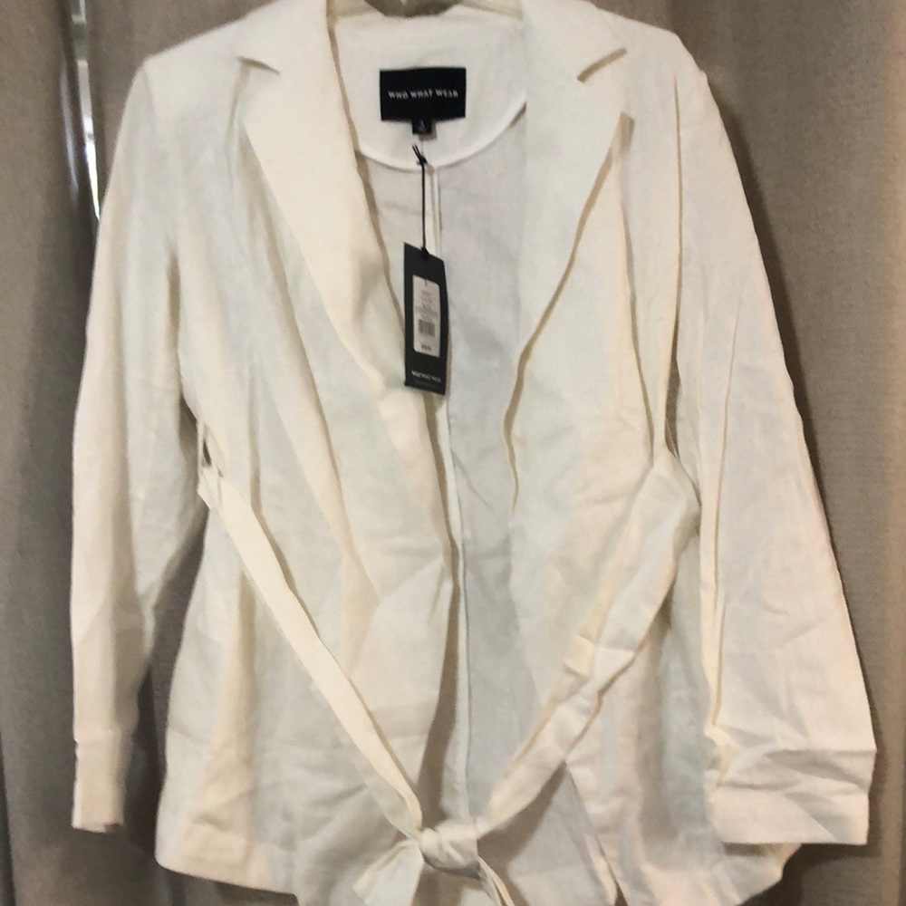 Belted white lightweight shirt Size S